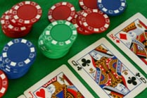 Poker jetons cartes flop rivière